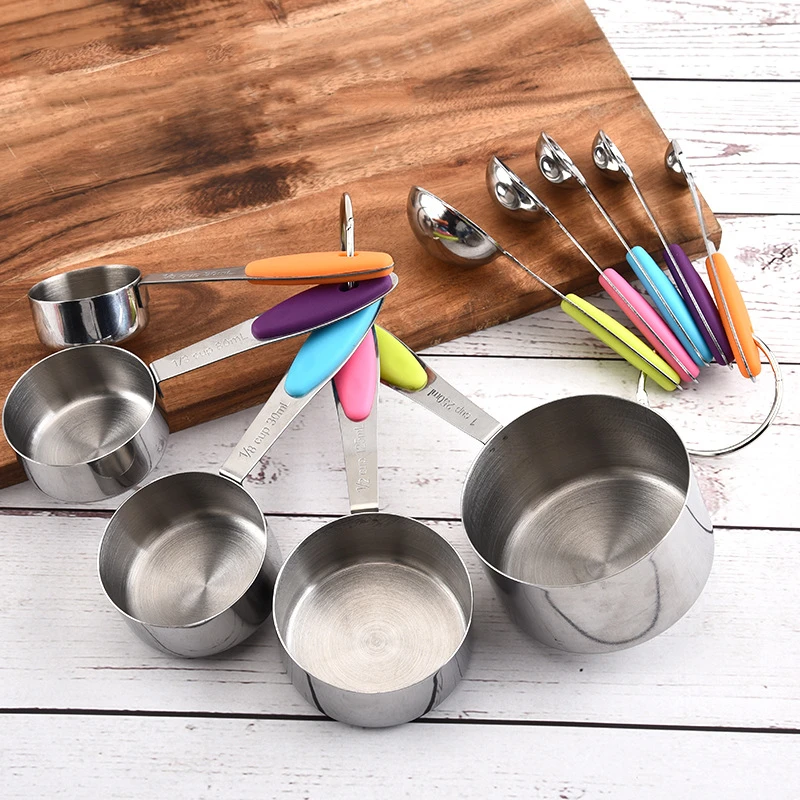 Measuring Spoons And Cups Set, 10pcs Premium Stainless Steel Measuring  Spoons