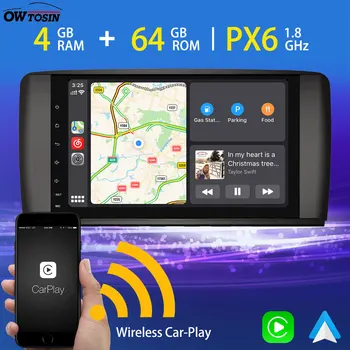 

9" PX6 4G+64G Android 9.0 Car Multimedia Player For Mercedes Benz R Class W251 R280 R300 GPS Navigation Radio Wireless Carplay