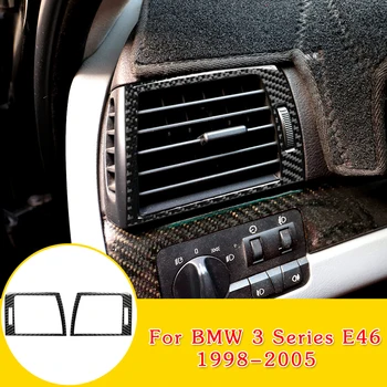 

Car Air Vent Trim Auto Carbon Fiber Dashboard Panel For BMW 3 Series E46 1998-2005 Decal