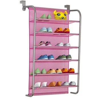 

Creative door behind the wall simple shoe cabinet shoe rack wall-mounted storage dormitory simple wrought iron shoe rack
