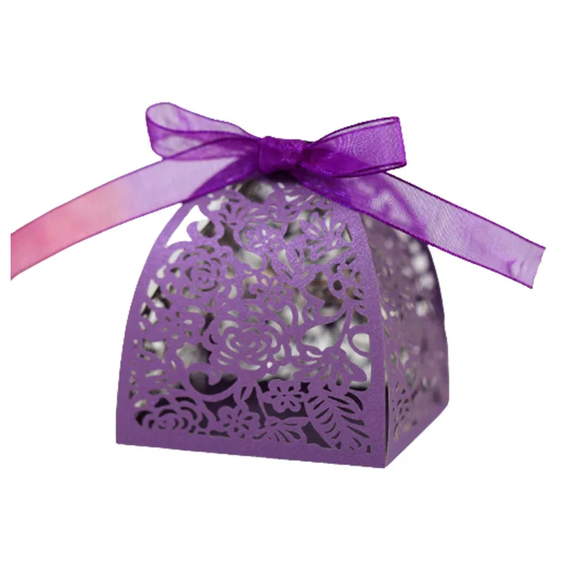 Eforcase 50 Cajas De Regalo Cortadas Con Láser, Cajas De Dulces