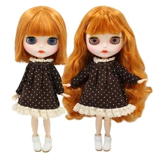 ICY factory blyth doll bjd joint body orange hair matte face toy BL0145 30cm girl gift