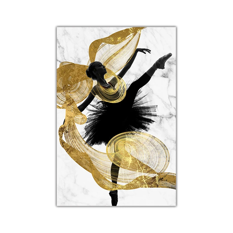 Gold-Ribbon-Flying-Dancer-Girl-Wall-Art-Canvas-Abstract-Poster-Prints-Painting-Modern-Decoration-Picture-Living (4)