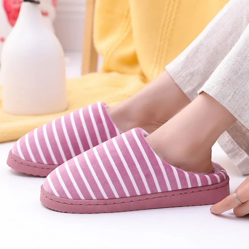 

MoneRffi Autumn Winter Slippers Unisex Slippers Fluffy Fur Slip On House Slippers Soft Indoor Warm Home Casual Warm Shoes