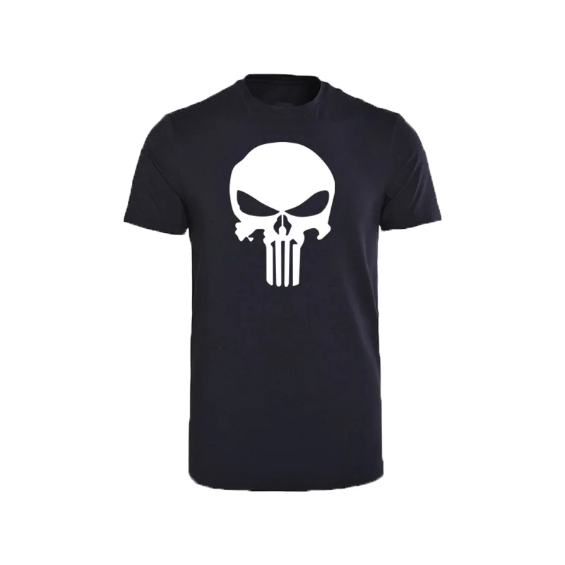 Новинка 2020 хит продаж Мужская футболка с коротким рукавом принтом черепа Swag