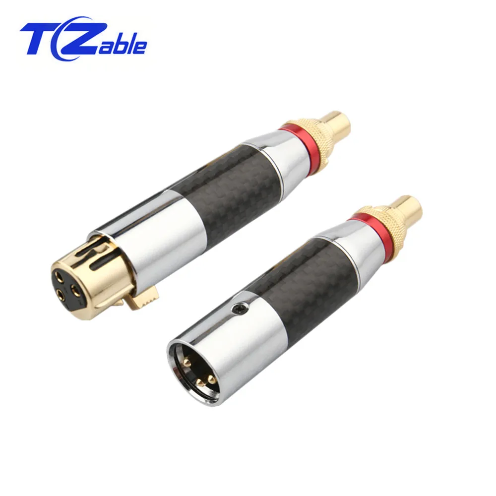 Male Female Red RCA к XLR 3-контактный разъем из углеродного волокна медь RCA аудио разъем спикер разъемы Женский Мужской конвертер XLR микрофон XLR кабель - Цвет: Male Female Red