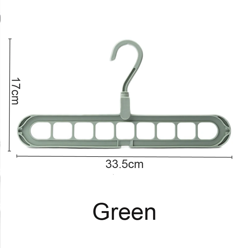Волшебная многопортовая поддержка круг вешалка для одежды сушилка для одежды многофункциональные пластиковые вешалки для одежды домашние вешалки для хранения - Цвет: green 315003