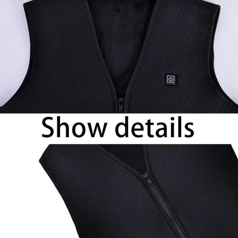 Keeping Warm Outdoor USB Infrared Heating Vest Jacket Winter Flexible Electric Thermal Clothing Waistcoat