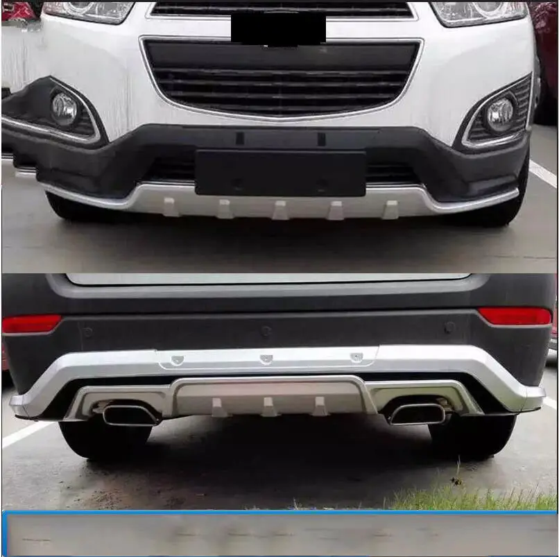 Подходит для Chevrolet Captiva Передний+ Задний бампер протектор защита противоскользящая пластина 2 шт