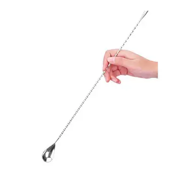

Stainless Steel Water Drop Bar Spoon Fine Thread Bar Spoon Bartending Bar Stirring Spoon Bar Mixing Teardrop Cocktail Z5Y5