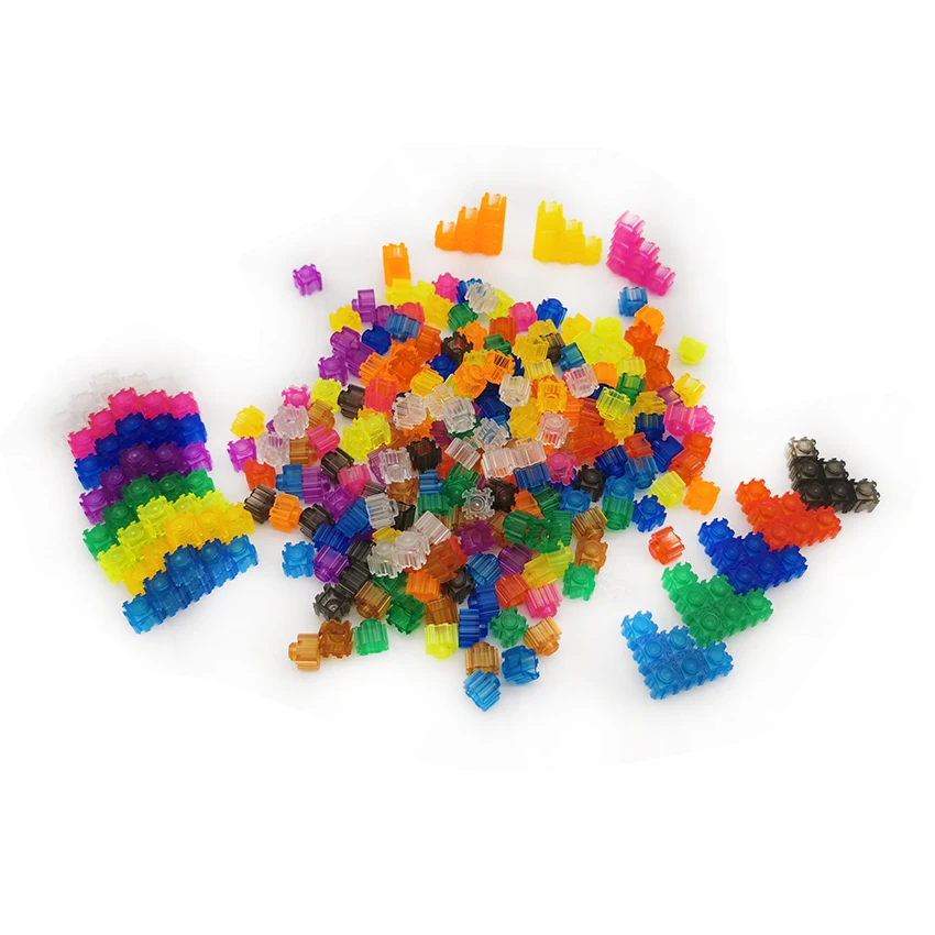 

AQUARYTA 1000pcs 8mmx8mm Building Blocks Mini Diamond Micro transparent Building Blocks DIY Creative Bulk Model Figures Kids Toy