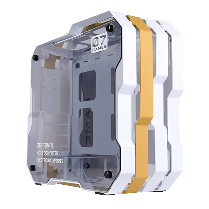 ZEAGINAL Middle Tower Chassis Desktop Computer Case For Water Cooling ATX Gamer MOD Case DIY Glass,PC DIY Gamer Cabinet,ZC-07 3 ZEAGINAL Middle Tower Chassis Desktop Computer Case For Water Cooling ATX Gamer MOD Case DIY Glass,PC DIY Gamer Cabinet,ZC-07 - Image 3