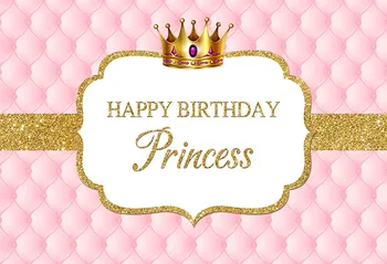 

Vinyl Photography backdrop pink color crown princess birthday Studio Background backgrounds for photo studio