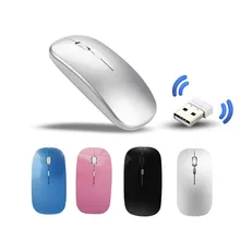 Беспроводная компьютерная мышь USB оптическая перезаряжаемая мышь 2,4G приемник супер тонкая мышь для ПК ноутбука ультра тонкая воздушная мыш...(China)