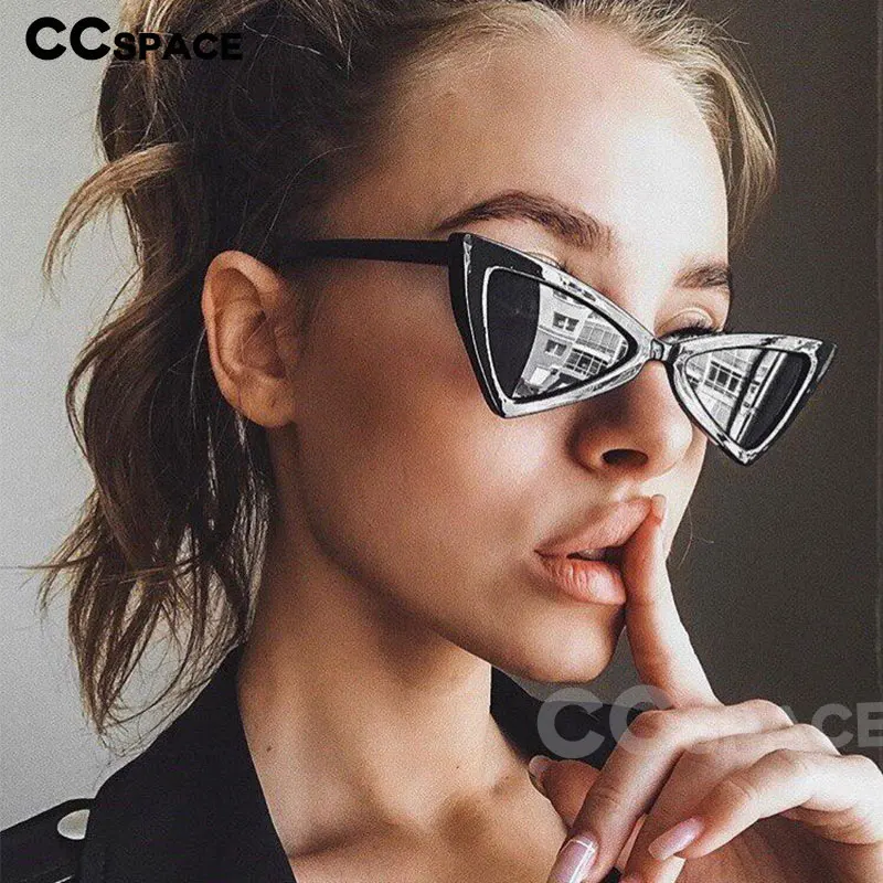 Треугольная оправа для очков кошачий глаз женские трендовые стили синяя пленка