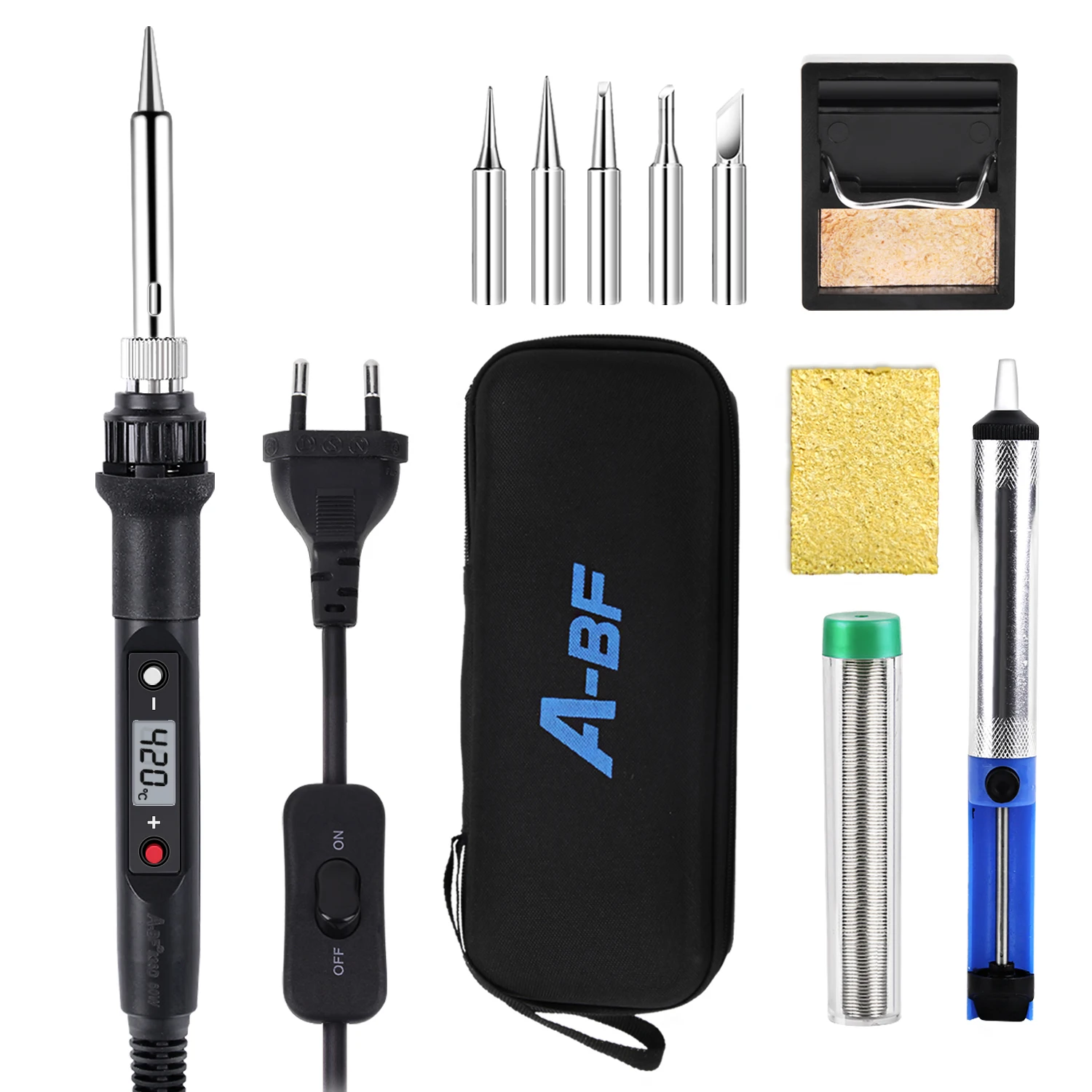 hot stapler plastic Soldering Iron Kit Set 60W Digital LCD Switch A-BF 836D Welding Iron Temperature Adjustable Electric Tools Soldering Tips electric soldering iron kit Welding Equipment