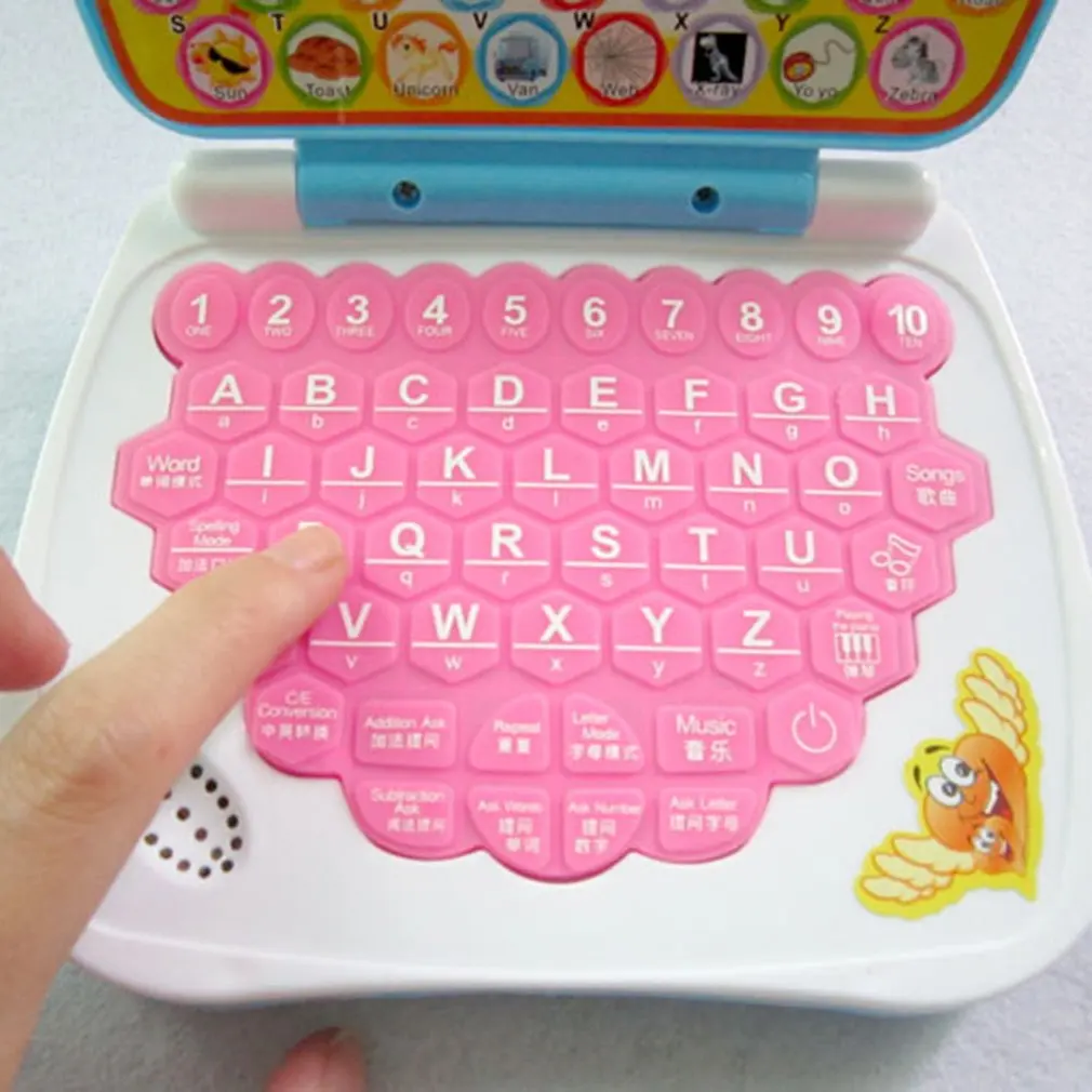 Многофункциональная двуязычная обучающая машина для детей, детская развивающая игрушка, компьютер, ноутбук, детский подарок, развивающая игрушка