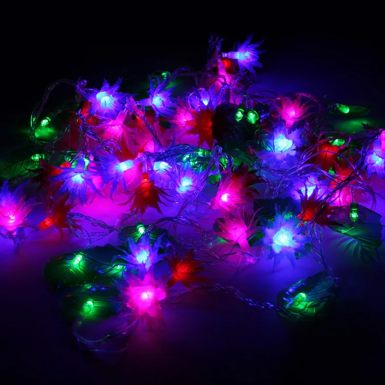 

LED Tree Rattan Lighting Chain LED Decorative Light String LED Maple Leaf Modeling Lighting Chain 48 Lights Festive Decoration L