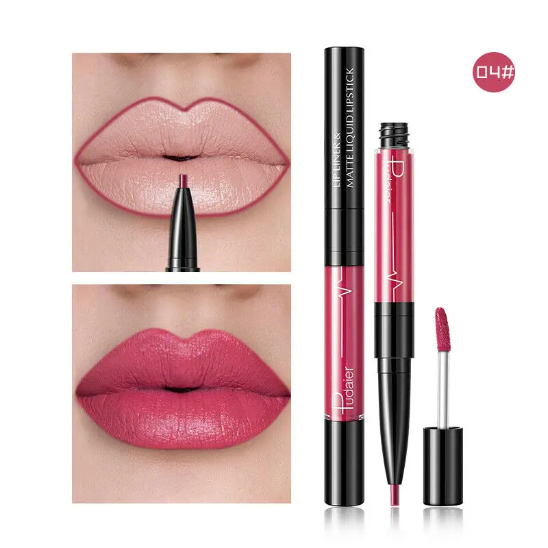 Жидкая губная помада матовая Красная Длительное Действие Водостойкая Подводка