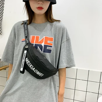 

Portable Luminous Waist Bag Women Men Letters Fanny Pack Street Chest Belt Pouch Vintage Chest Bags for Women Birthday Parts