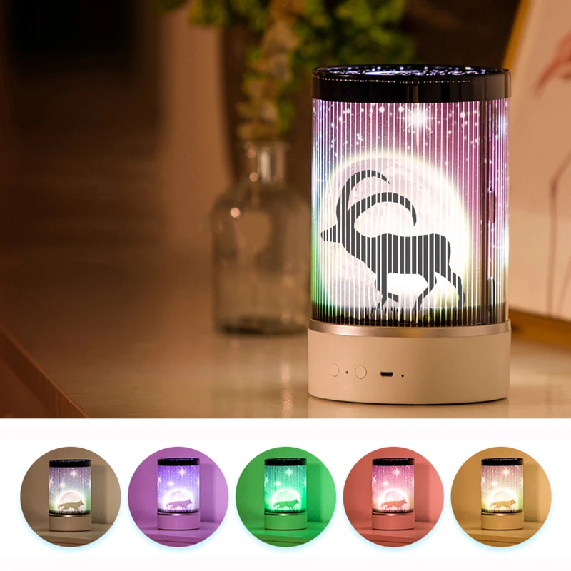

Animation Projector Star LED Night Light Rechargeable Deer Pumpkin Colors Lamps Remote Control Hangable Decoration Lights Toys