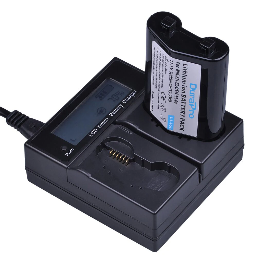 Carregador de Bateria para Nikon Enel4a d3 D2z D2h D2hs D2x D2xs D3x f6 En-el4 En-el4a D3s en El4 - Image 2