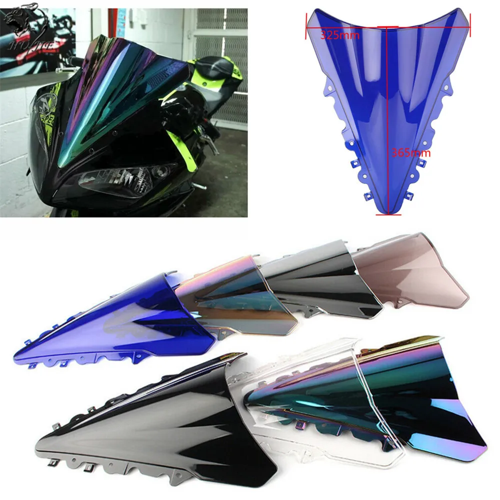 

Motorcycle Double Bubble Windshield Windscreen Screen For 2014 2015 2016 Yamaha YZF-R15 YZF R15 R 15 V1.0 V2.0 Smoke Iridium