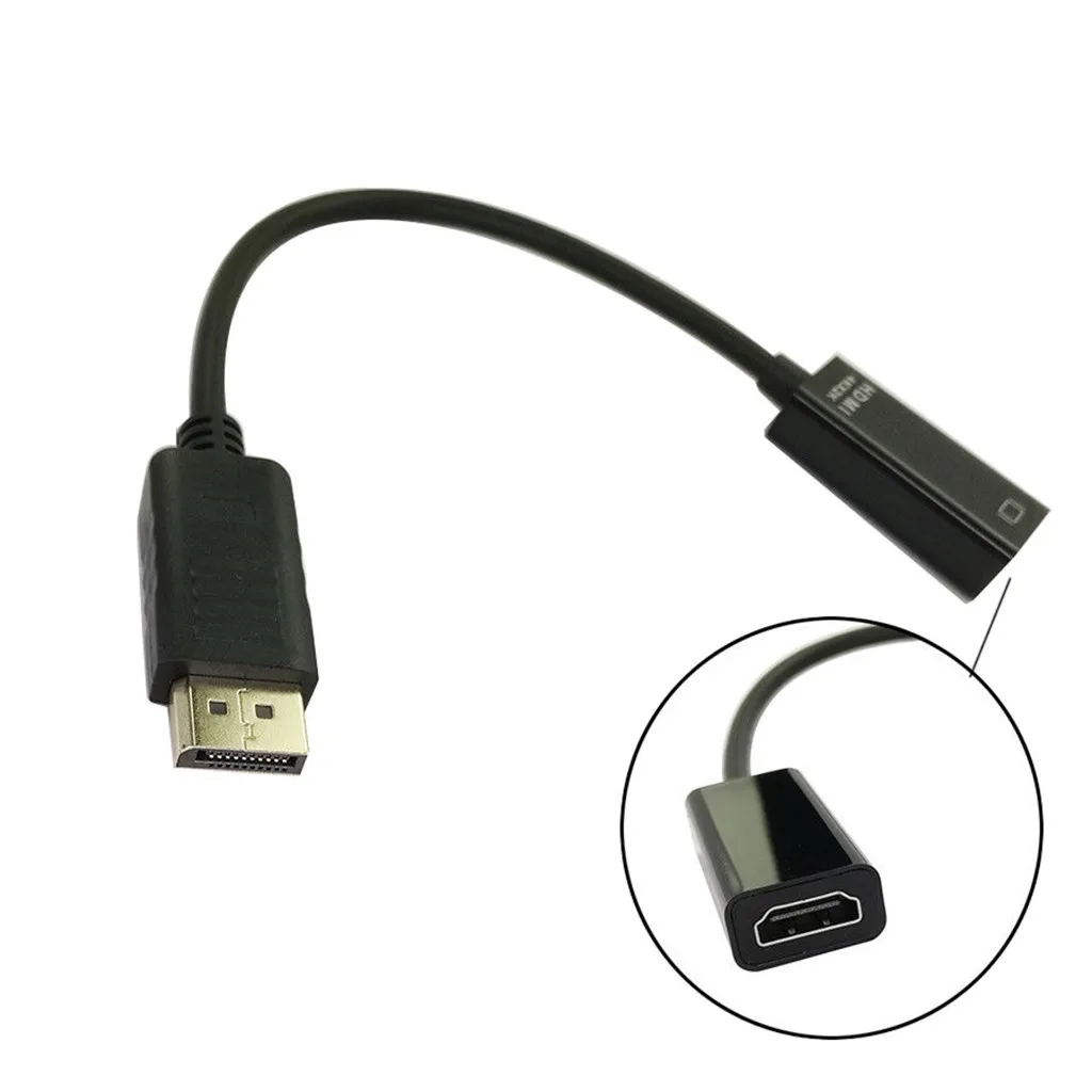 Переходник с порта дисплея/мини адаптер DP к HDMI 1080P кабель конвертер для дисплея ПК