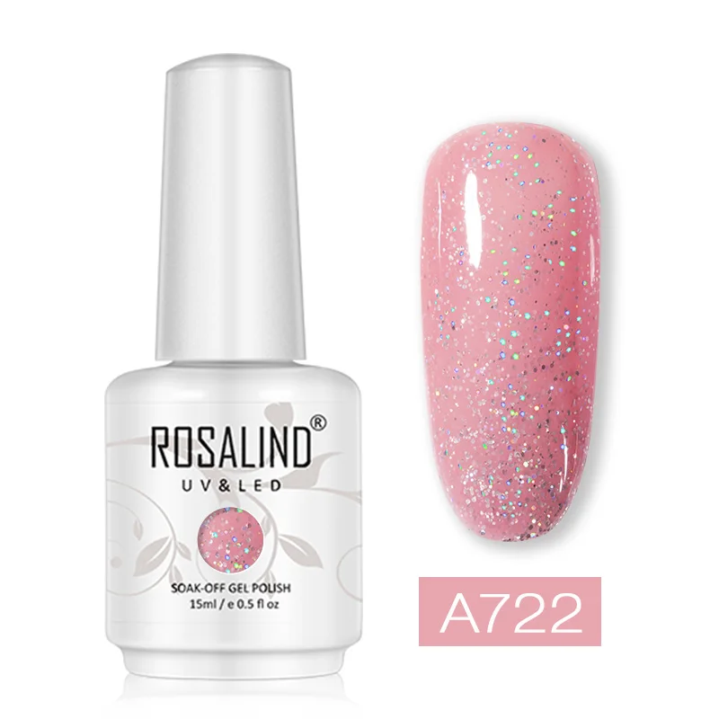 RHA722 ROSALIND 15 мл Гель-лак для ногтей Блестящий неоновый Гель-лак белый замачиваемый Маникюр УФ светодиодный Лампа для дизайна ногтей Гель-лаки - Цвет: RHA722