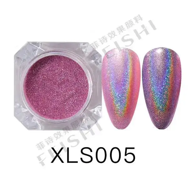 1g Glitter for Nails Holographic Dip Powder Mirror Polishing Chrome Pigments Nail Art Decorations Laser Dazzling Dust