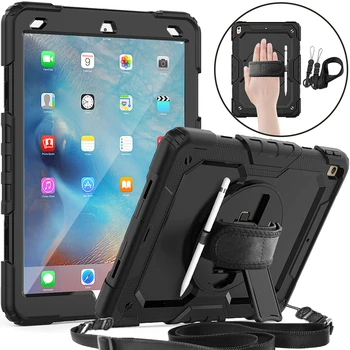 

360 Rotation Hand Strap&Kickstand Silicone Tablet Case for Ipad Air 3 Case Protective Cover For Ipad Pro 10.5 Case