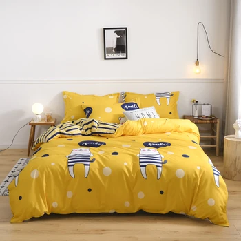 

cartoon Hamster print bedding set cute bed linen for kids adult single queen king bed sheets set duvet cover sheet pillowcase