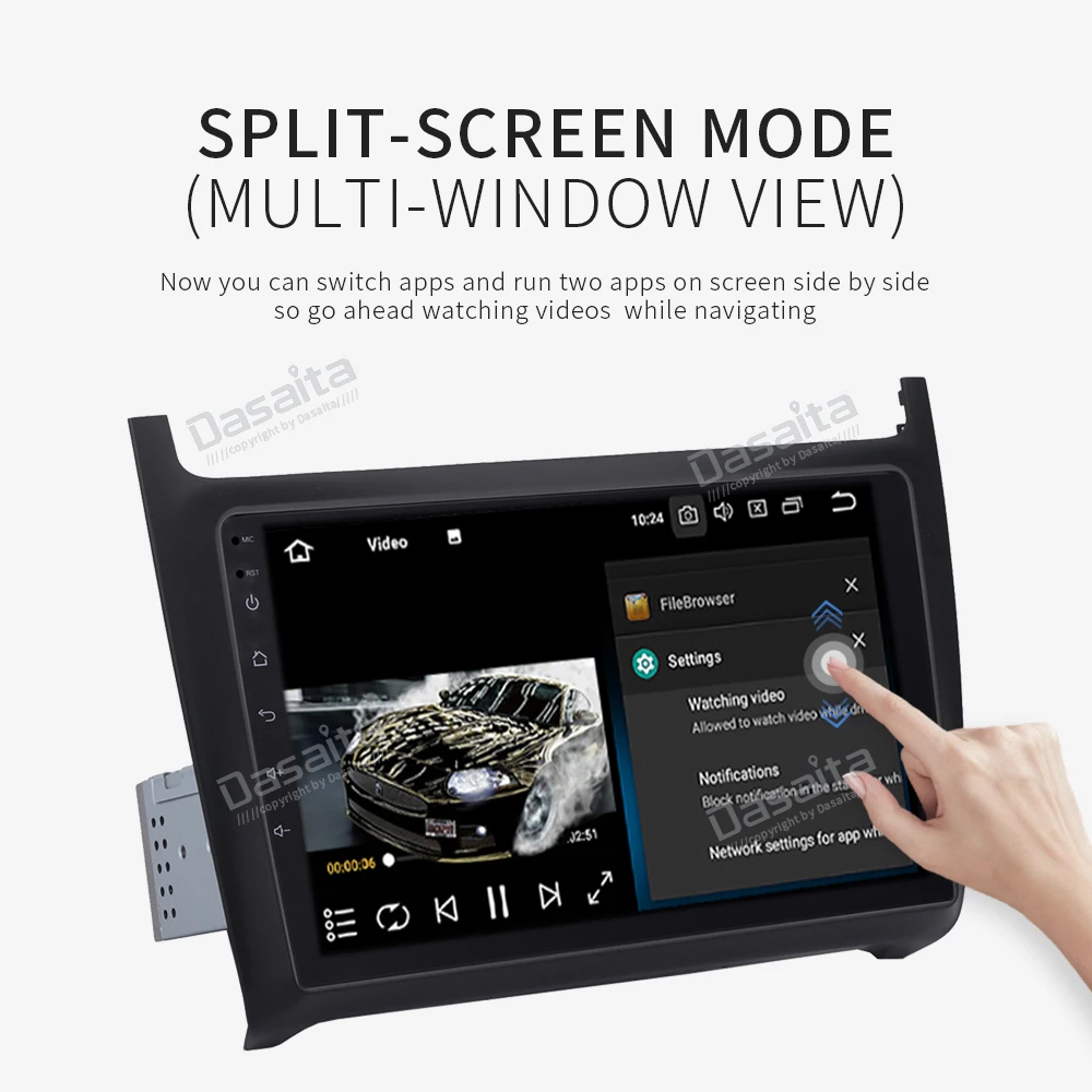 Best Dasaita 9" IPS Screen Android 9.0 GPS Radio for VW New Polo 2012 2013 2014 2015 Octa Core 4G RAM Car Stereo Multimedia TDA7850 16