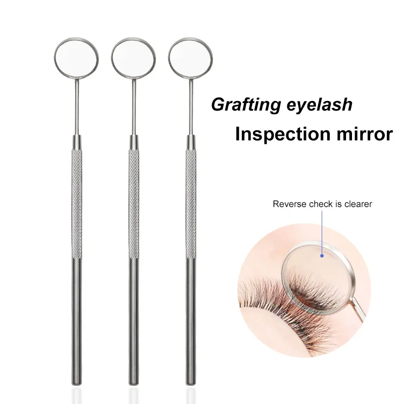 1pcs 16cm Oral mirror metal eyelashes Amplificar makeup Compact portable mirror eyelash view tools Beauty Tools Supplier hardware tools bicycle mountain bike universal 360 degree rotation adjustable handle rear view mirror oval reflector