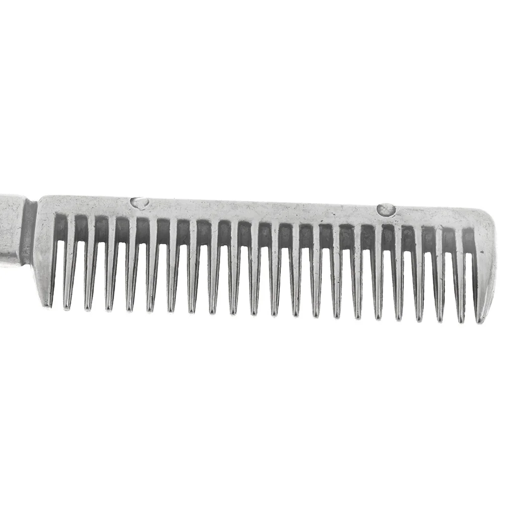 Stainless Steel Polished Horse Pony Grooming Comb Tool Currycomb Durable Horse Care Equipment