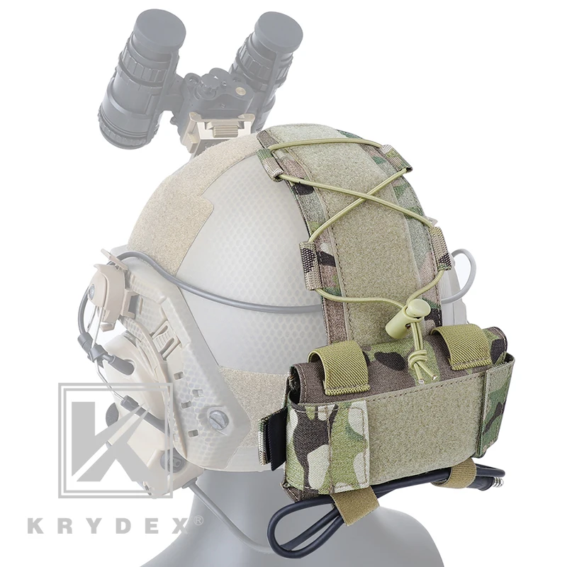 Тактический чехол для аккумулятора KRYDEX MK1 Боевого Шлема хранения аксессуаров