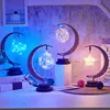 USB Globe Light Battery Powered Sepaktakraw Ball Bedroom Desk Lamp with Moon Star Shape ► Photo 3/6