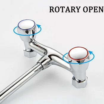 

Hot Cold Faucet Handle Knob Red+Blue 2Pcs/Set Faucet Knob Handle Universal Replacement Handle Silver Tone hot