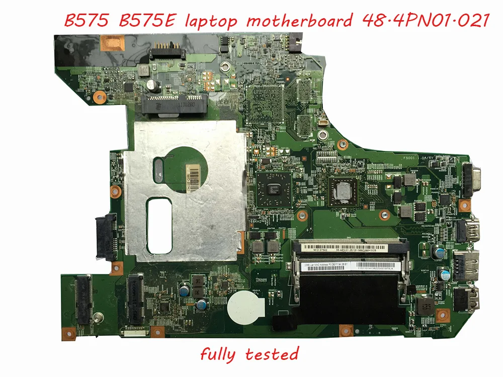 Материнская плата 48.4PN01.02 для Lenovo B575 B575E с процессором AMD и радиатором b570 palmrest bottom new original for lenovo b570e b575 b575e laptop upper case