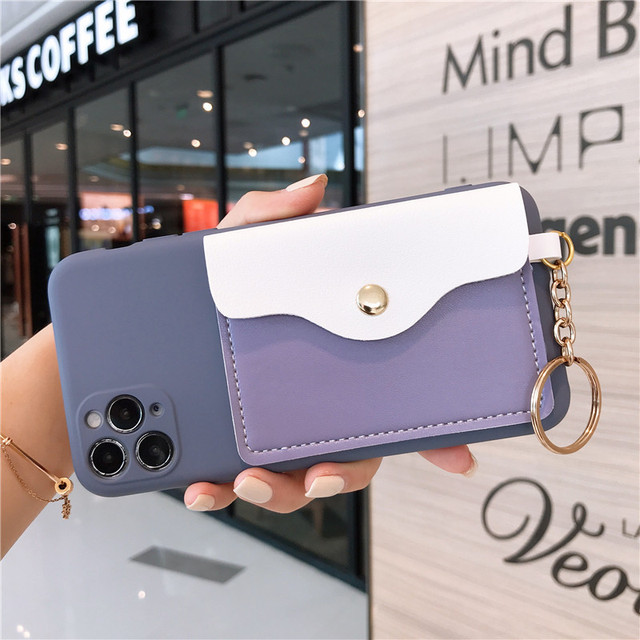 Wallets Card Bag Phone Case For iPhone 13 12 Pro Max Mini 11 Pro Max X XR XS 7 8 Plus SE 2020 Soft Silicone Back Cover