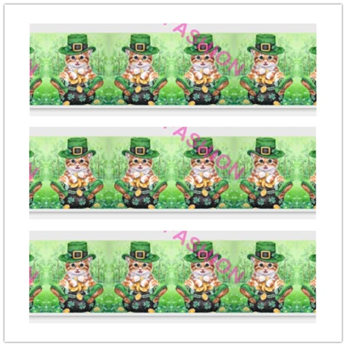 L191202010 Q& N лента 16 мм 22 мм 25 мм 38 мм 50 мм 75 мм Mardi Gras& св. Патрик мультфильм печатных корсажная/враг ленты DIY Швейные банты подарок - Цвет: L191202010