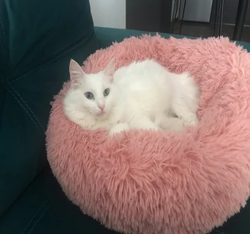 

Super Soft Dog Bed Round Washable Long Plush Dog Kennel Cat House Velvet Mats Sofa For Dog Chihuahua Dog Basket Pet Bed