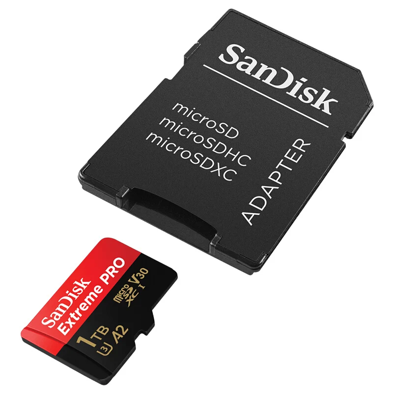 Двойной Флеш накопитель SanDisk 1 ТБ Micro SD карта памяти V30 U3 4K Extreme ультра Скорость Mobile