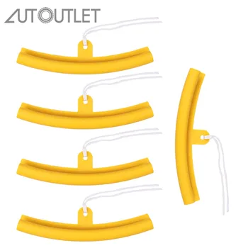 

AUTOUTLET For 5 pcs Tire Rim Protectors 20cm Motorcycle Guard Tyre Wheel Protection Tools Yellow 20cm cable
