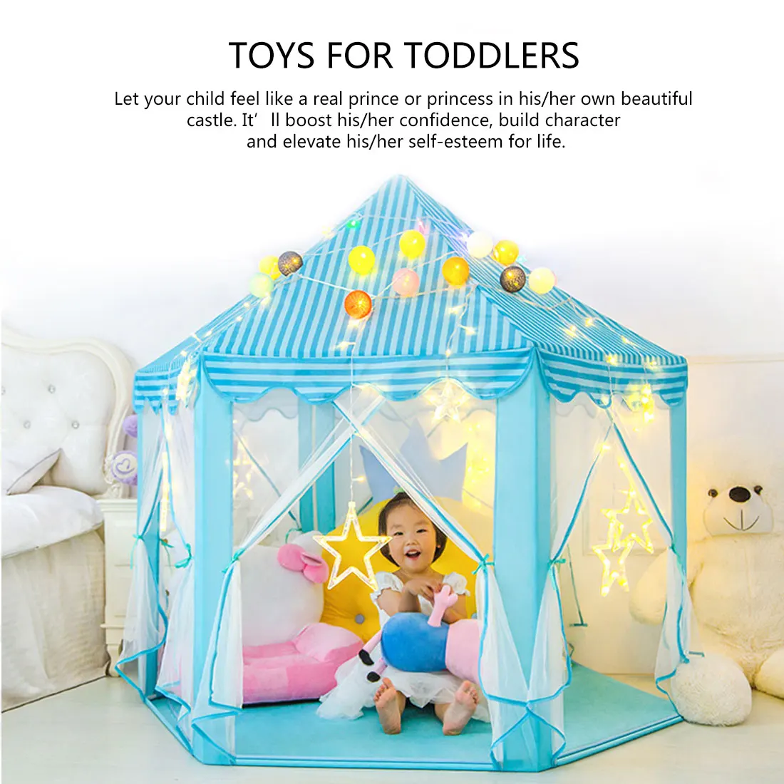 

Diameter Portable Children Castle Play Tent House Children's small house folding baby beach tent