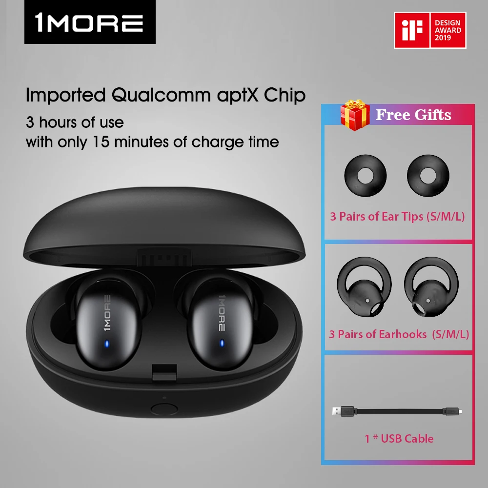 

1More E1026BT Stylish True Wirelss Earphone TWS Wireless Headphones Bluetooth with Mic E1026BT-I Bean Headset Support APTX ACC