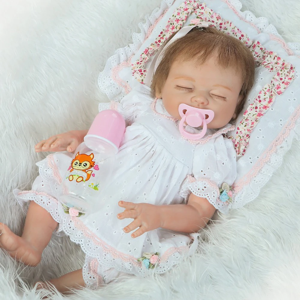 NPK реалистичные 20 дюймовые куклы Reborn Girl 50 см все силиконовые для новорожденных
