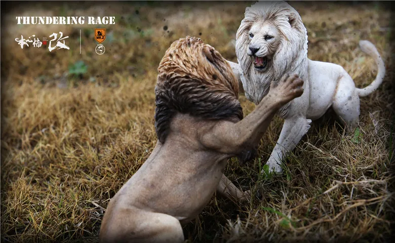 [ESTARTEK] MR. Z 1/12 громоздкий гнев Африканский Лев против пятнистой гиены смолы модель животного Коллекция Рисунок Статуя вентиляторы хобби подарок