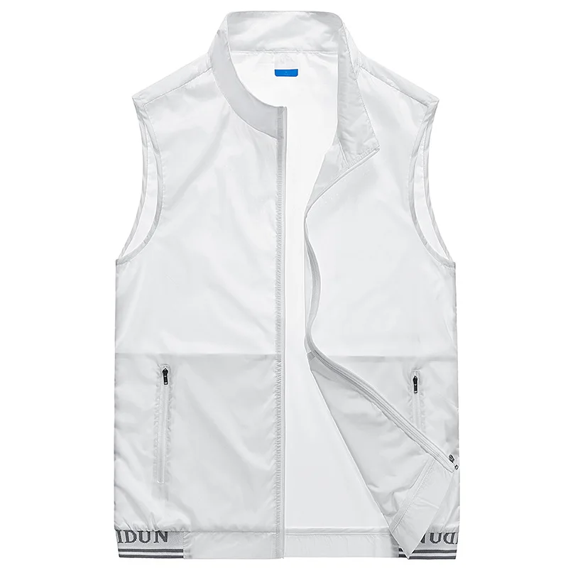 Men's Summer Sunscreen Vest Jackets Multipockets Hiking Fishing Cycling
