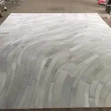 Радиан джакузи дизайн бежевый с серым коровья кожа ковер натуральный мех коврики из воловьей кожи и ковры